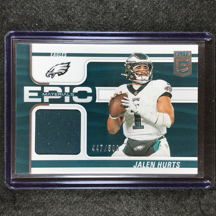 2024 Donruss Elite Football JALEN HURTS Epic Materials Jersey Relic 447/500