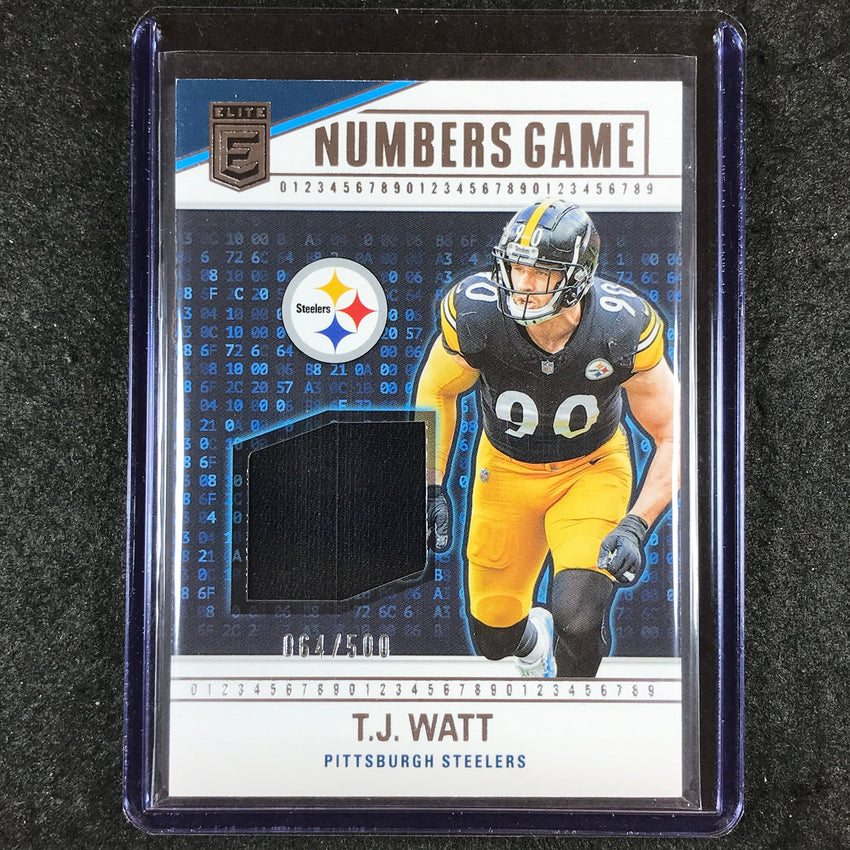 2024 Donruss Elite Football T.J. WATT Numbers Game Jersey Relic 64/500