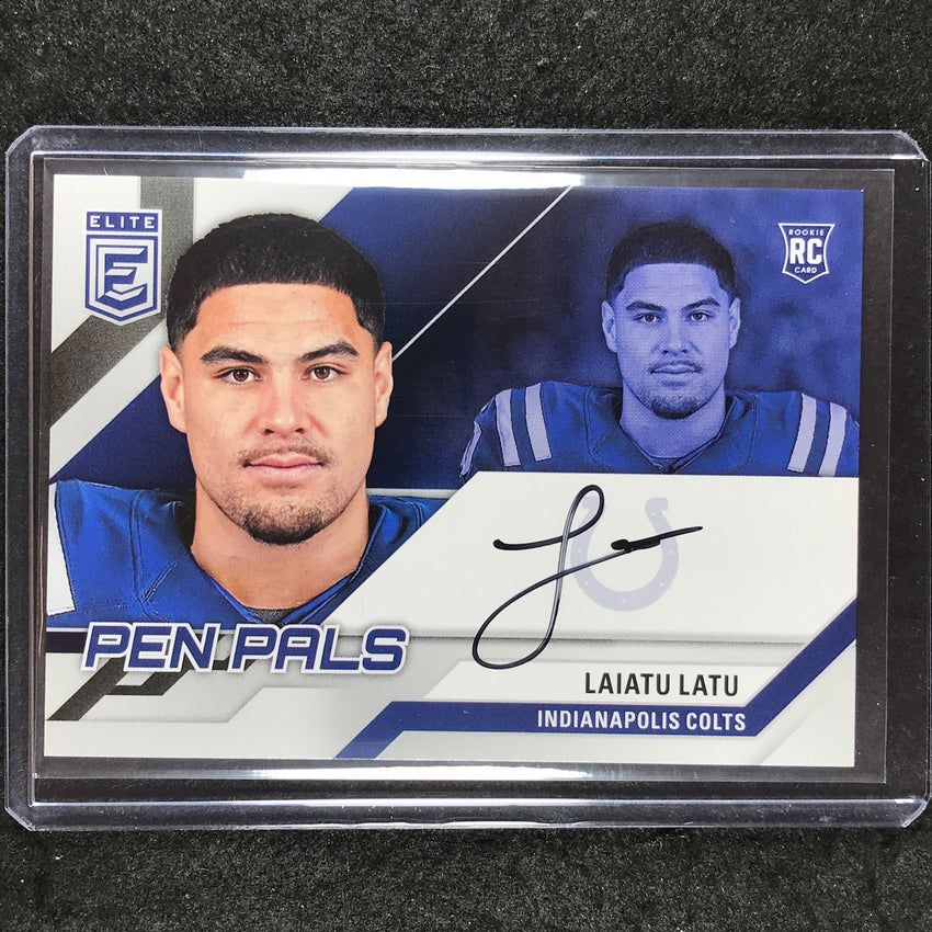 2024 Donruss Elite Football LAIATU LATU Pen Pals Rookie Auto #LLA