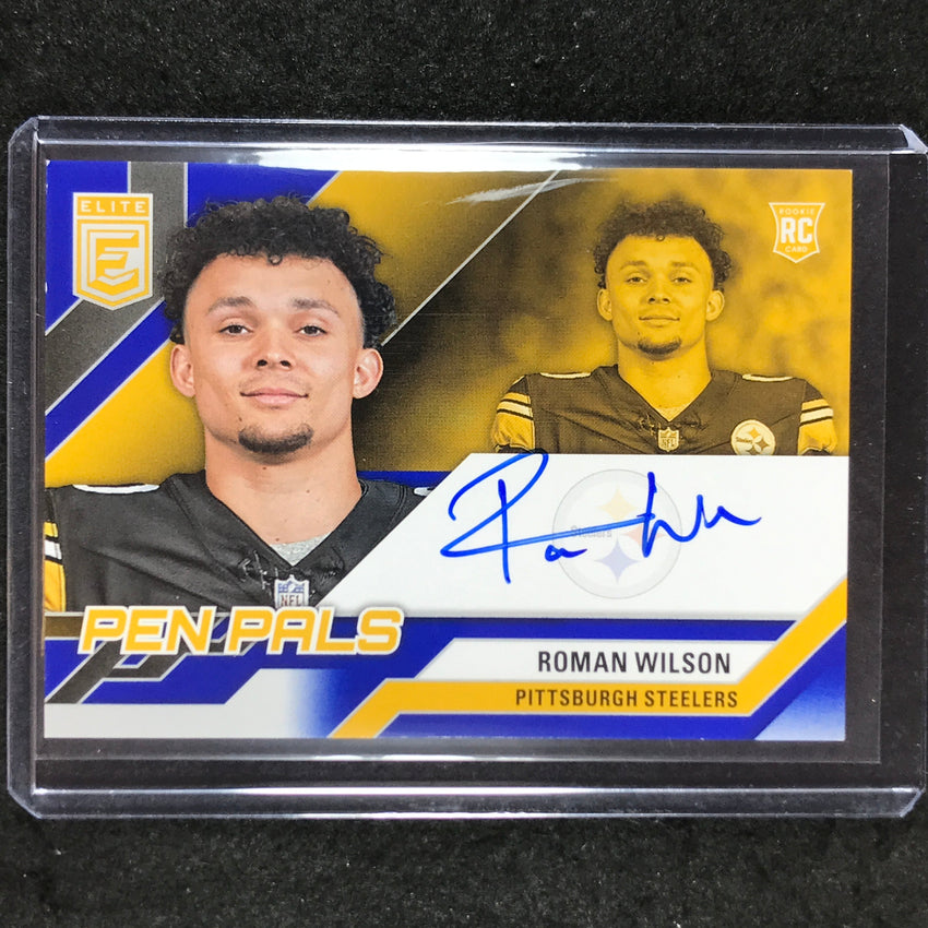 2024 Donruss Elite Football ROMAN WILSON Pen Pals Rookie Auto Blue Ink #RWI