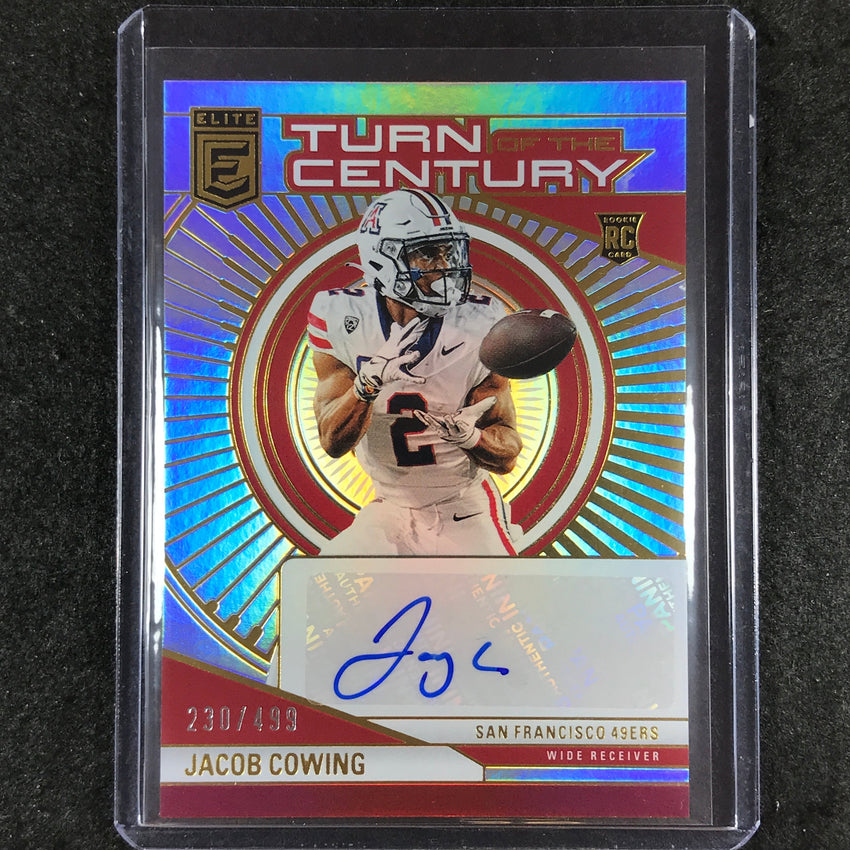 2024 Donruss Elite Football JACOB COWING Turn of the Century Rookie Auto 230/499