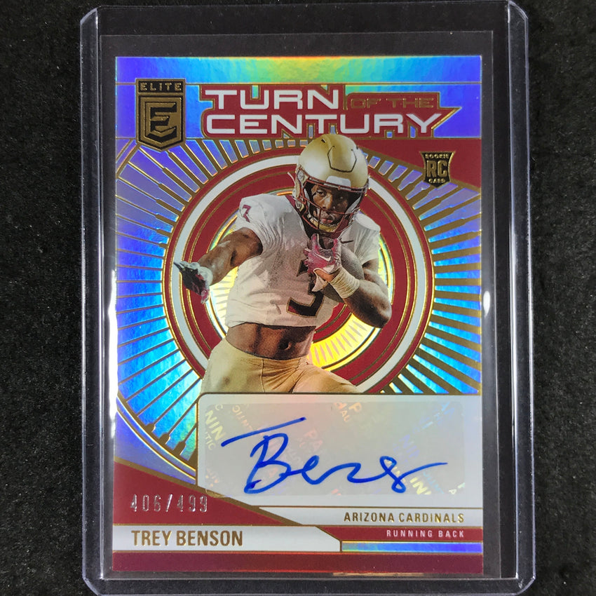 2024 Donruss Elite Football TREY BENSON Turn of the Century Rookie Auto 406/499