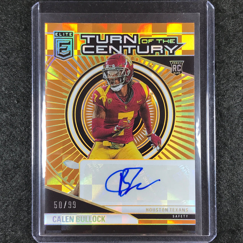 2024 Donruss Elite CALEN BULLOCK Turn of the Century Rookie Auto Orange 50/99