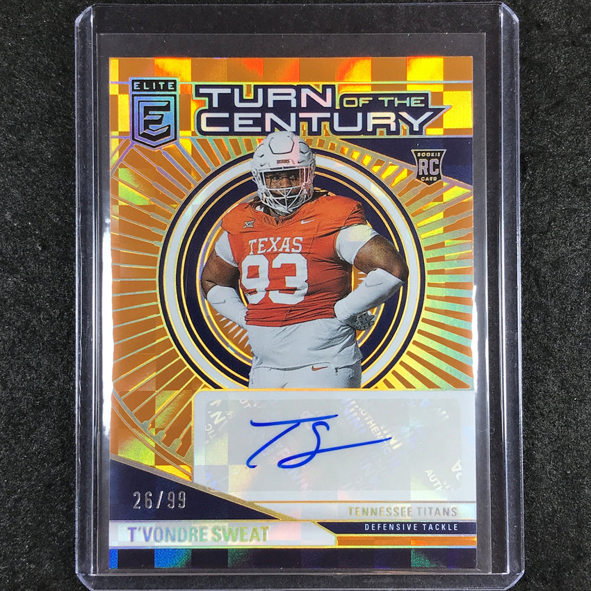 2024 Donruss Elite T'VONDRE SWEAT Turn of the Century Rookie Auto Orange 26/99