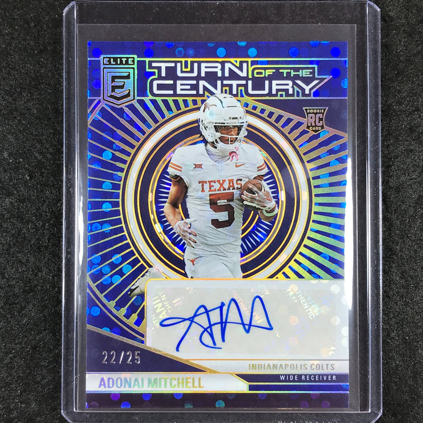 2024 Donruss Elite ADONAI MITCHELL Turn of the Century Rookie Auto Blue 22/25