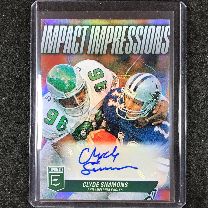 2024 Donruss Elite Football CLYDE SIMMONS Impact Impressions Auto 110/149