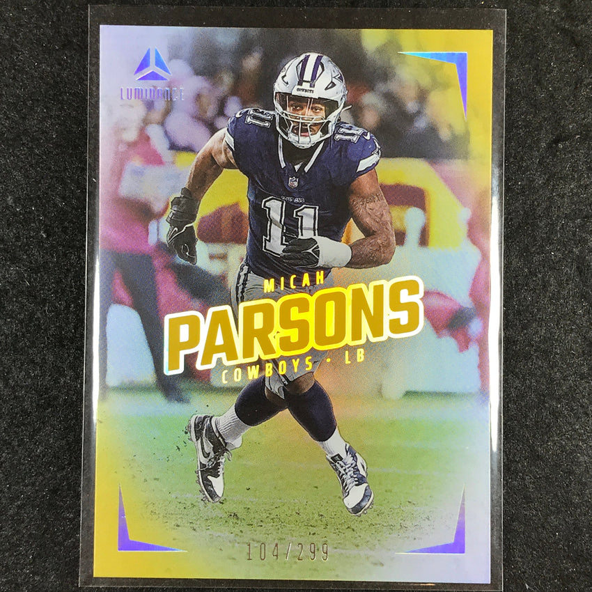 2024 Luminance Football MICAH PARSONS Base Vertical Gold 104/299 #18