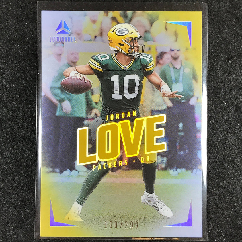 2024 Luminance Football JORDAN LOVE Base Vertical Gold 100/299 #24