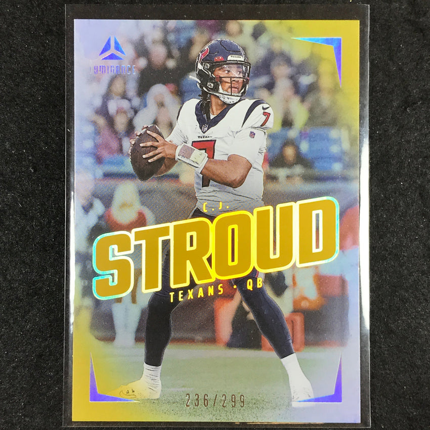 2024 Luminance Football C.J. STROUD Base Vertical Gold 236/299 #26
