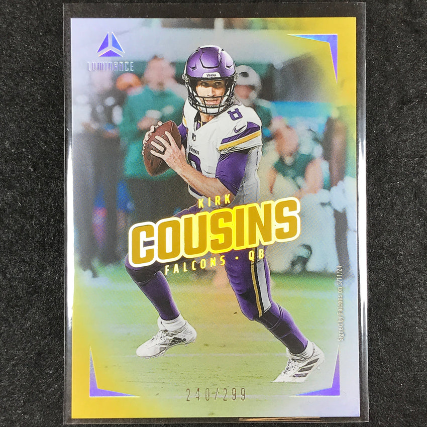 2024 Luminance Football KIRK COUSINS Base Vertical Gold 240/299 #46