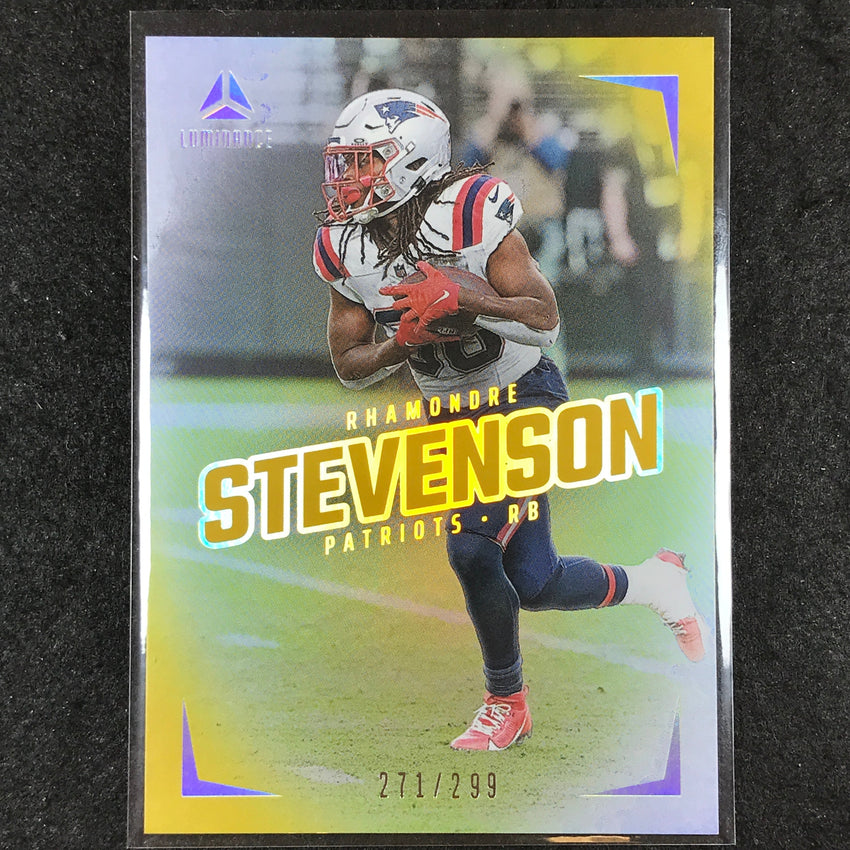 2024 Luminance Football RHAMONDRE STEVENSON Base Vertical Gold 271/299 #48