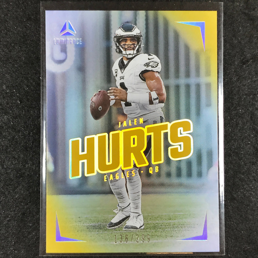 2024 Luminance Football JALEN HURTS Base Vertical Gold 136/299 #57