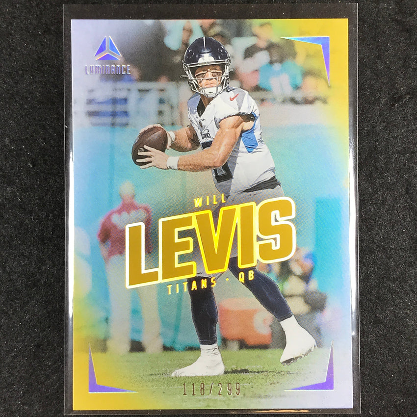 2024 Luminance Football WILL LEVIS Base Vertical Gold 118/299 #72