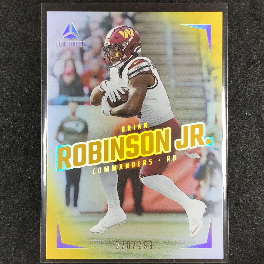 2024 Luminance Football BRIAN ROBINSON JR. Base Vertical Gold 228/299 #75