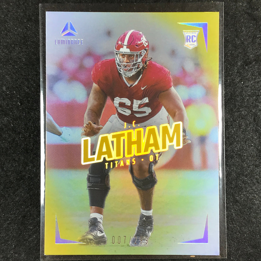 2024 Luminance Football J.C. LATHAM Rookie Base Vertical Gold 7/299 #105