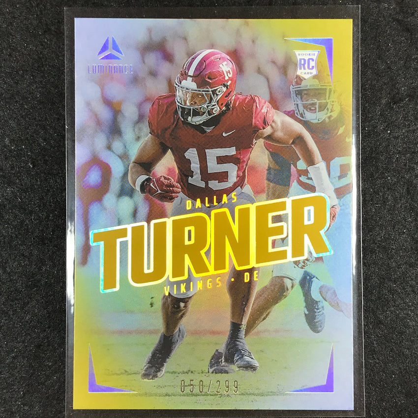 2024 Luminance Football DALLAS TURNER Rookie Base Vertical Gold 50/299 #108