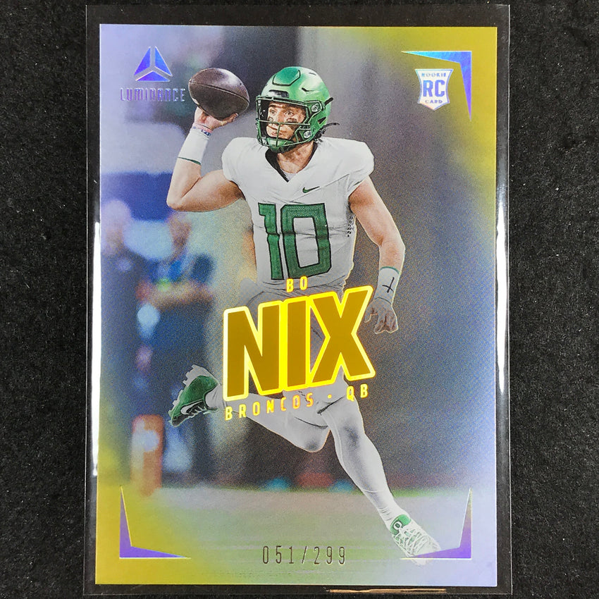 2024 Luminance Football BO NIX Rookie Base Vertical Gold 51/299 #130