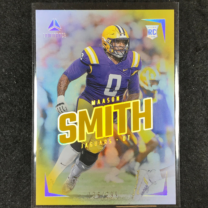 2024 Luminance Football MAASON SMITH Rookie Base Vertical Gold 136/299 #156