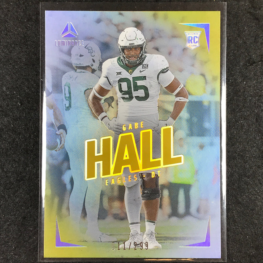 2024 Luminance Football GABE HALL Rookie Base Vertical Gold 11/299 #162