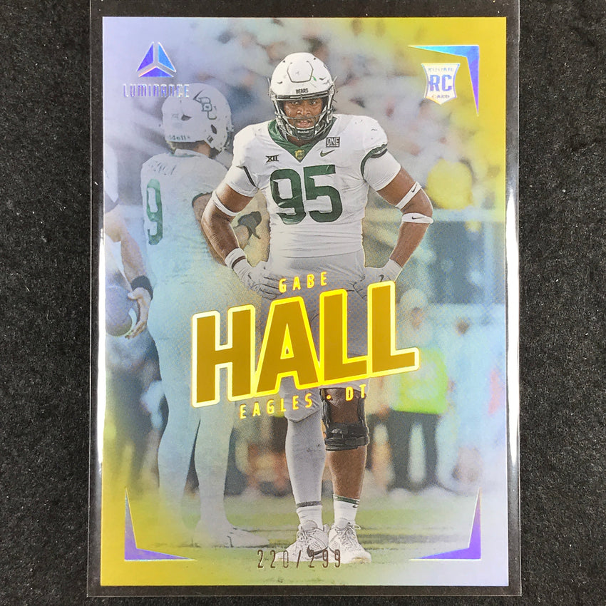 2024 Luminance Football GABE HALL Rookie Base Vertical Gold 220/299 #162
