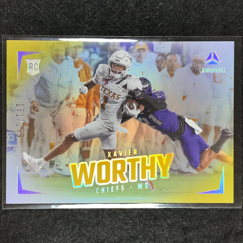 2024 Luminance Football XAVIER WORTHY Rookie Base Horizontal Gold 181/299 #181