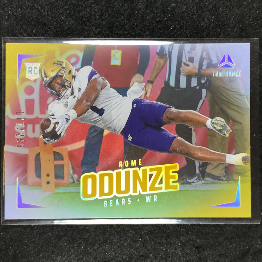 2024 Luminance Football ROME ODUNZE Rookie Base Horizontal Gold 177/299 #185