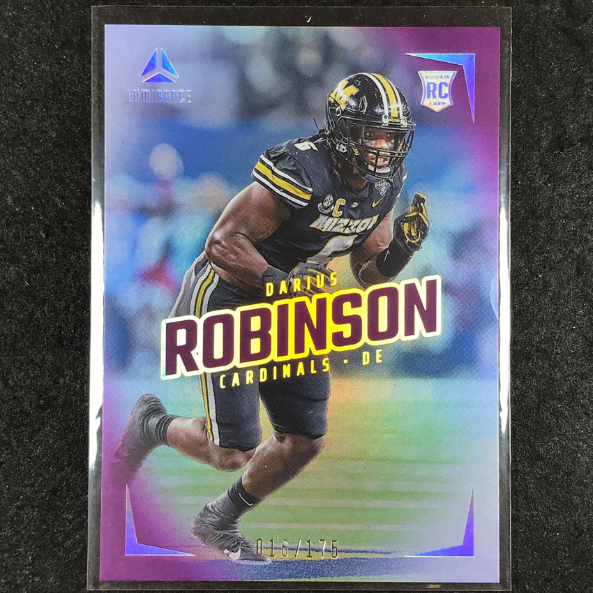 2024 Luminance Football DARIUS ROBINSON Rookie Base Vertical Purple 16/175 #124