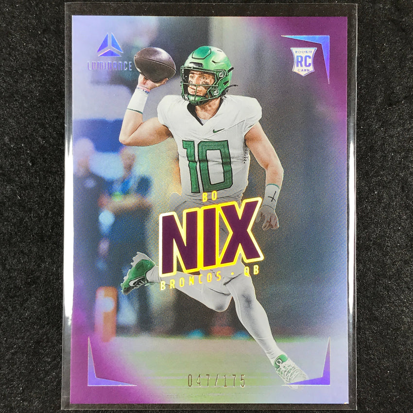 2024 Luminance Football BO NIX Rookie Base Vertical Purple 47/175 #130