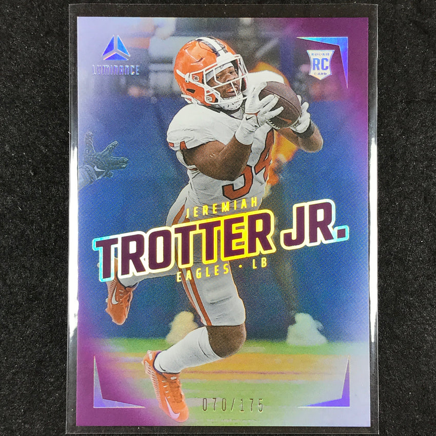 2024 Luminance Football JEREMIAH TROTTER JR. Rookie Base Vertical Purple 70/175