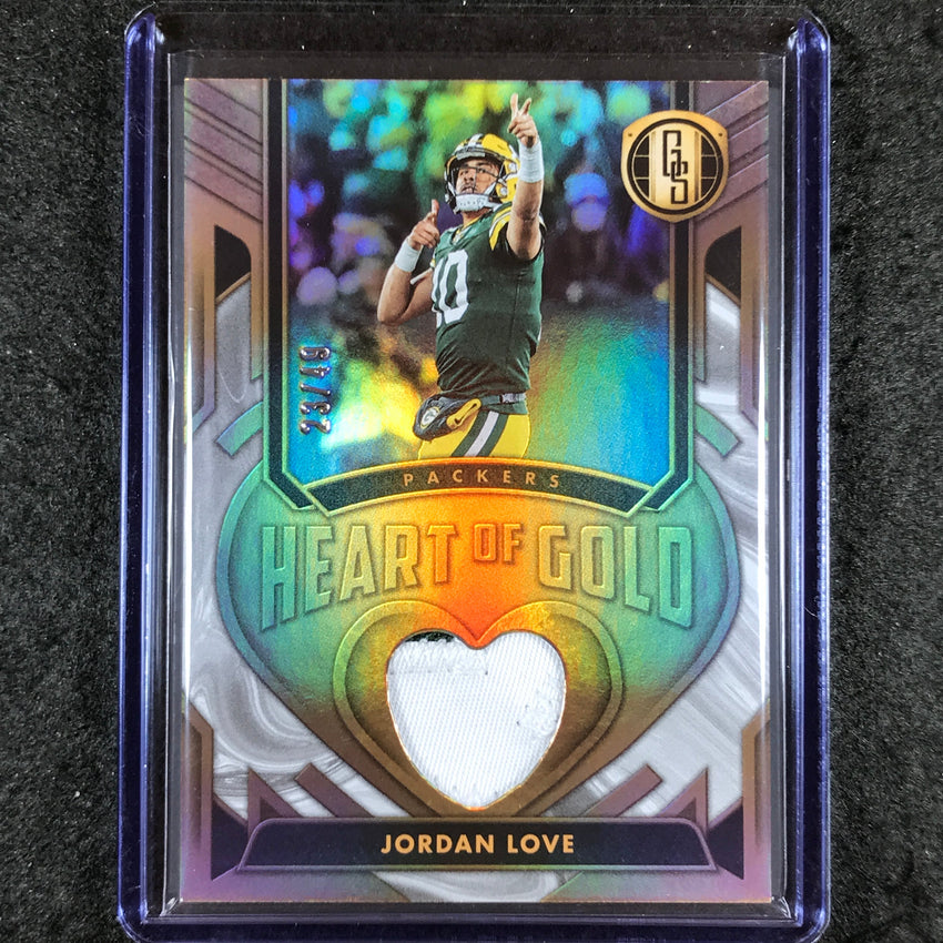 2024 Gold Standard Football JORDAN LOVE Heart of Gold Patch White Gold 23/49
