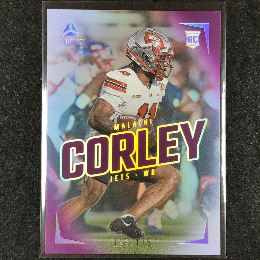 2024 Luminance Football MALACHI CORLEY Rookie Base Vertical Purple 112/175 #143