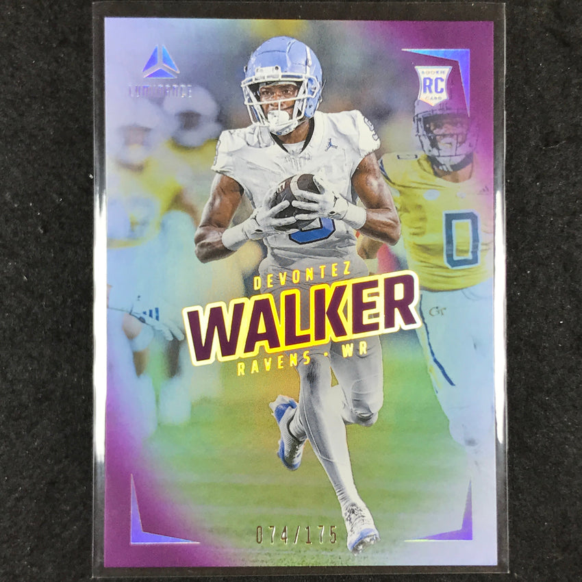 2024 Luminance Football DEVONTEZ WALKER Rookie Base Vertical Purple 74/175 #145