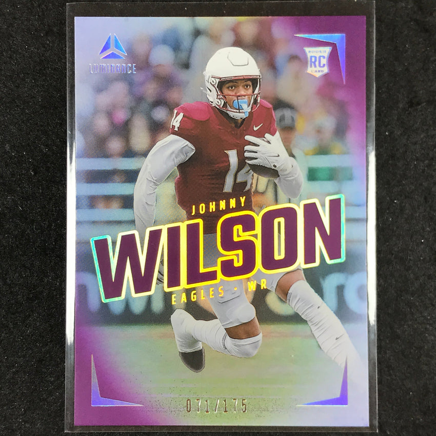 2024 Luminance Football JOHNNY WILSON Rookie Base Vertical Purple 71/175 #157