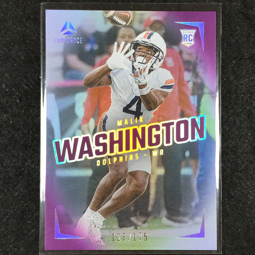 2024 Luminance Football MALIK WASHINGTON Rookie Base Vertical Purple 128/175
