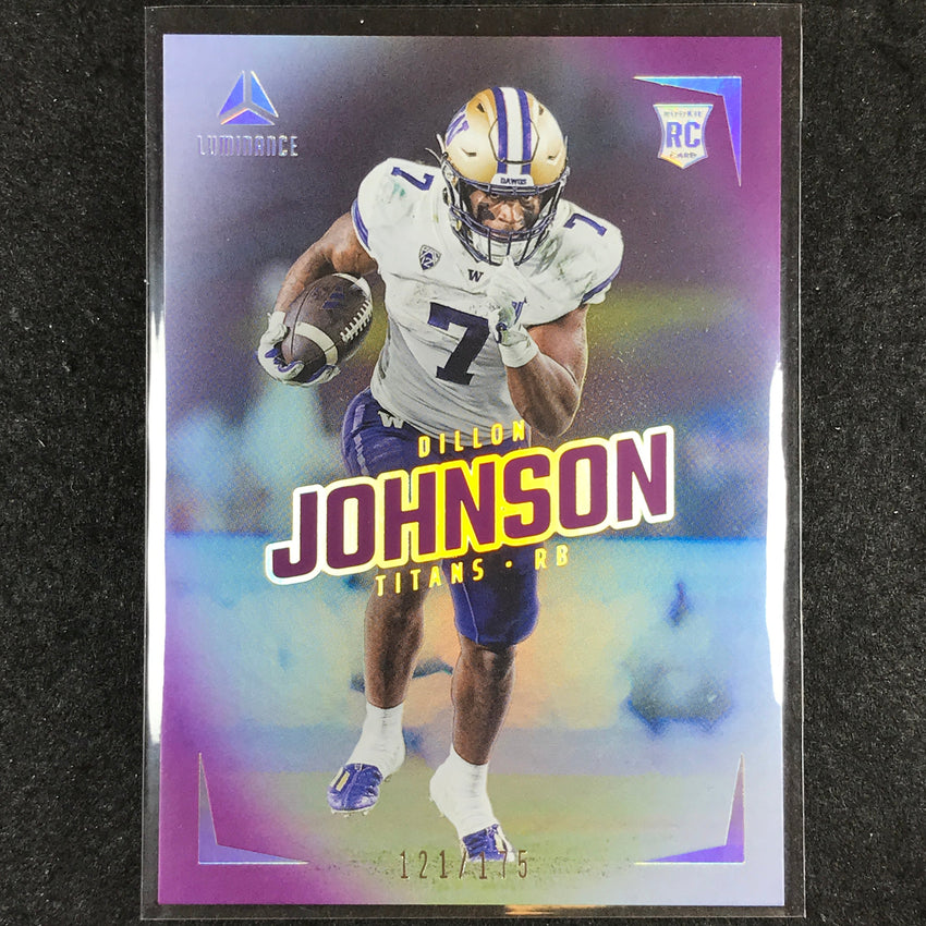 2024 Luminance Football DILLON JOHNSON Rookie Base Vertical Purple 121/175 #172