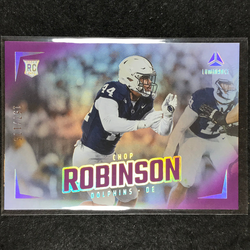 2024 Luminance Football CHOP ROBINSON Rookie Base Horizontal Purple 157/175 #176