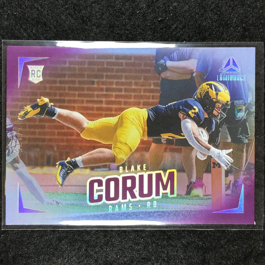 2024 Luminance Football BLAKE CORUM Rookie Base Horizontal Purple 97/175 #189