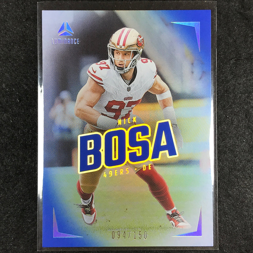 2024 Luminance Football NICK BOSA Base Vertical Blue 94/150 #64