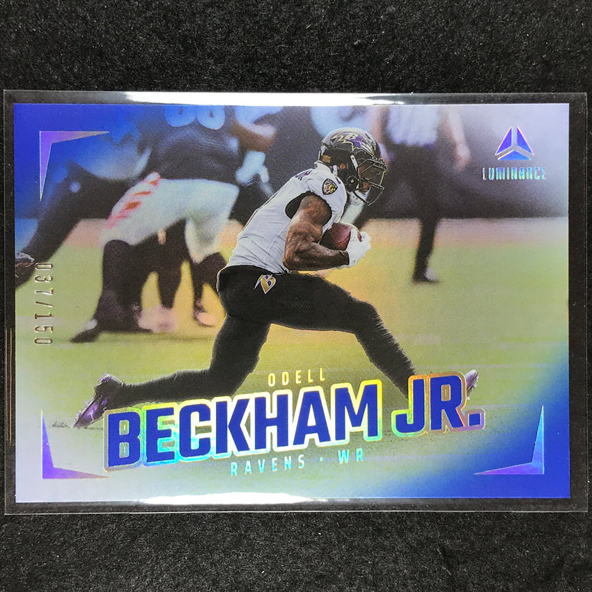 2024 Luminance Football ODELL BECKHAM JR. Base Horizontal Blue 37/150 #77