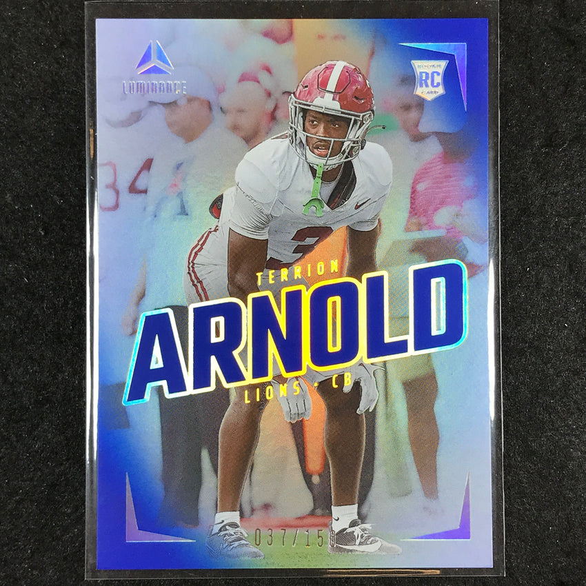 2024 Luminance Football TERRION ARNOLD Rookie Base Vertical Blue 37/150 #115
