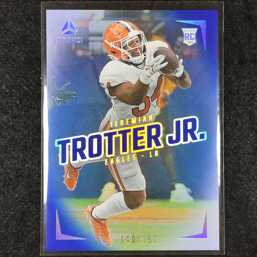 2024 Luminance Football JEREMIAH TROTTER JR. Rookie Base Vertical Blue 140/150