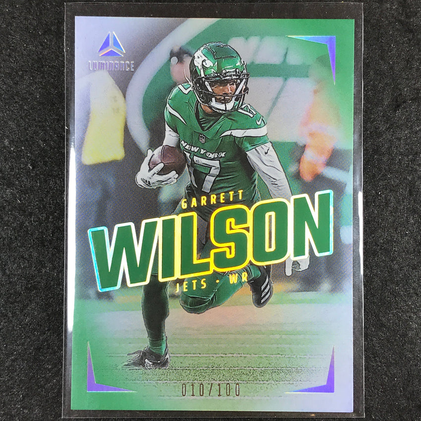 2024 Luminance Football GARRETT WILSON Base Vertical Green 10/100 #55