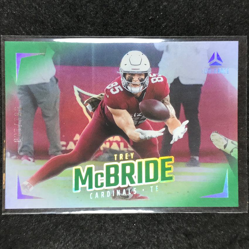 2024 Luminance Football TREY MCBRIDE Base Horizontal Green 61/100 #99