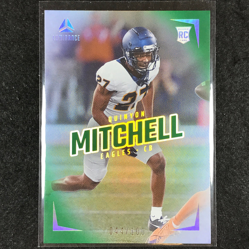 2024 Luminance Football QUINYON MITCHELL Rookie Base Vertical Green 44/100 #117