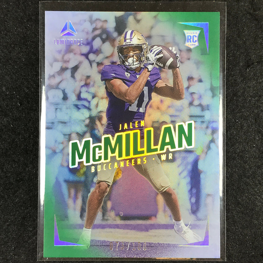 2024 Luminance Football JALEN MCMILLAN Rookie Base Vertical Green 73/100 #160