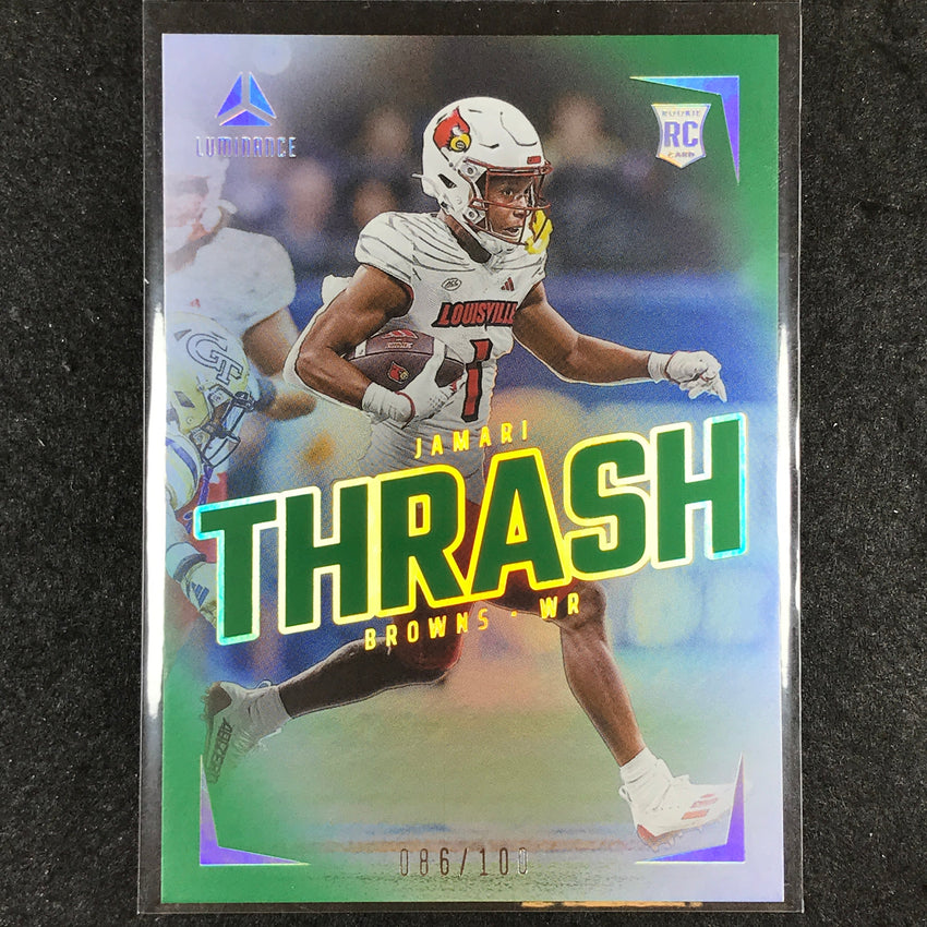 2024 Luminance Football JAMARI THRASH Rookie Base Vertical Green 86/100 #161