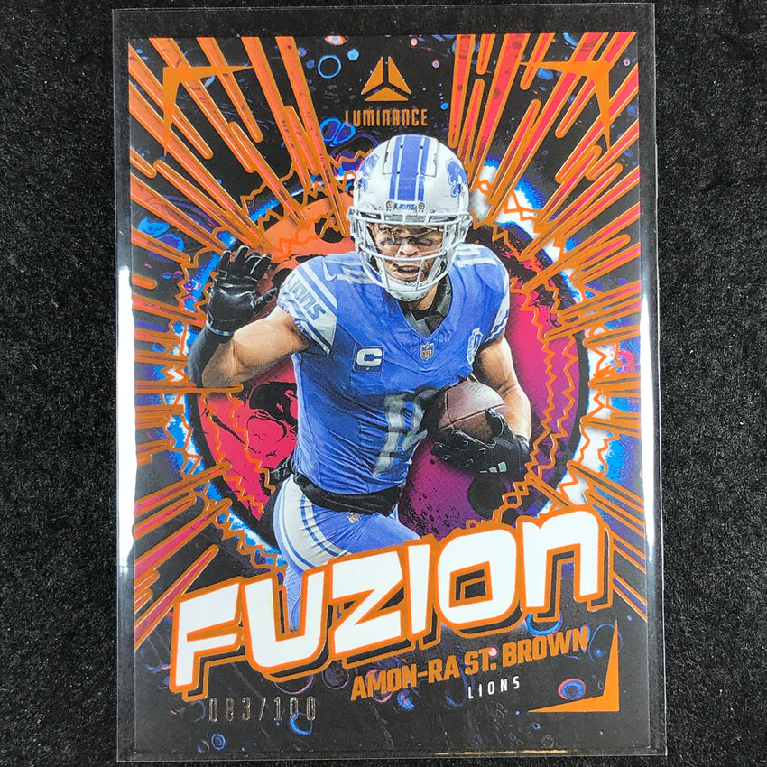 2024 Luminance Football AMON-RA ST. BROWN Fuzion Orange 83/100