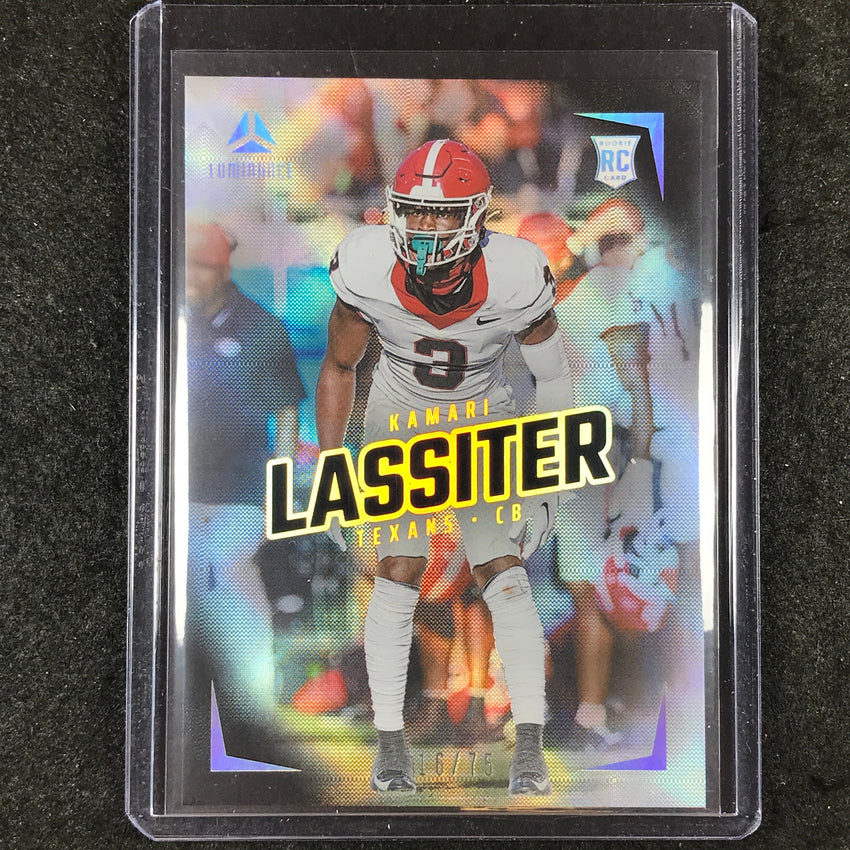 2024 Luminance Football KAMARI LASSITER Rookie Base Vertical Black 16/75 #127