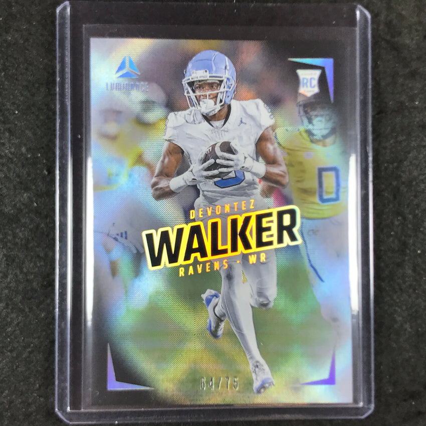 2024 Luminance Football DEVONTEZ WALKER Rookie Base Vertical Black 64/75 #145