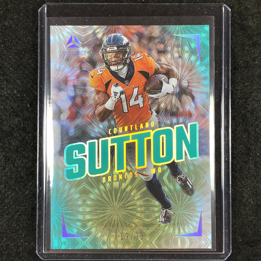 2024 Luminance Football COURTLAND SUTTON Base Vertical Teal 19/35 #19